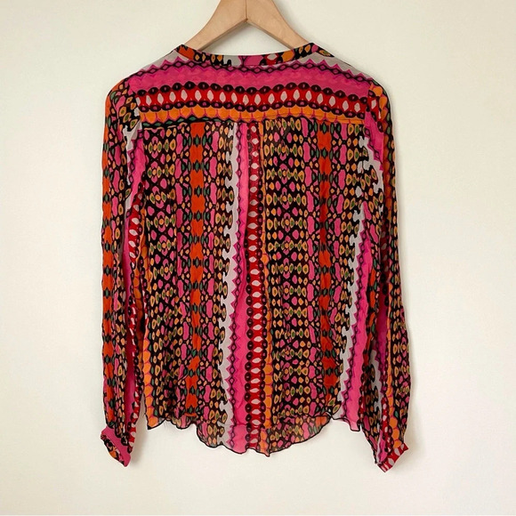 Scotch and Soda Maison Scotch Women's Sheer Colorful Printed Tunic Top - Picture 9 of 13